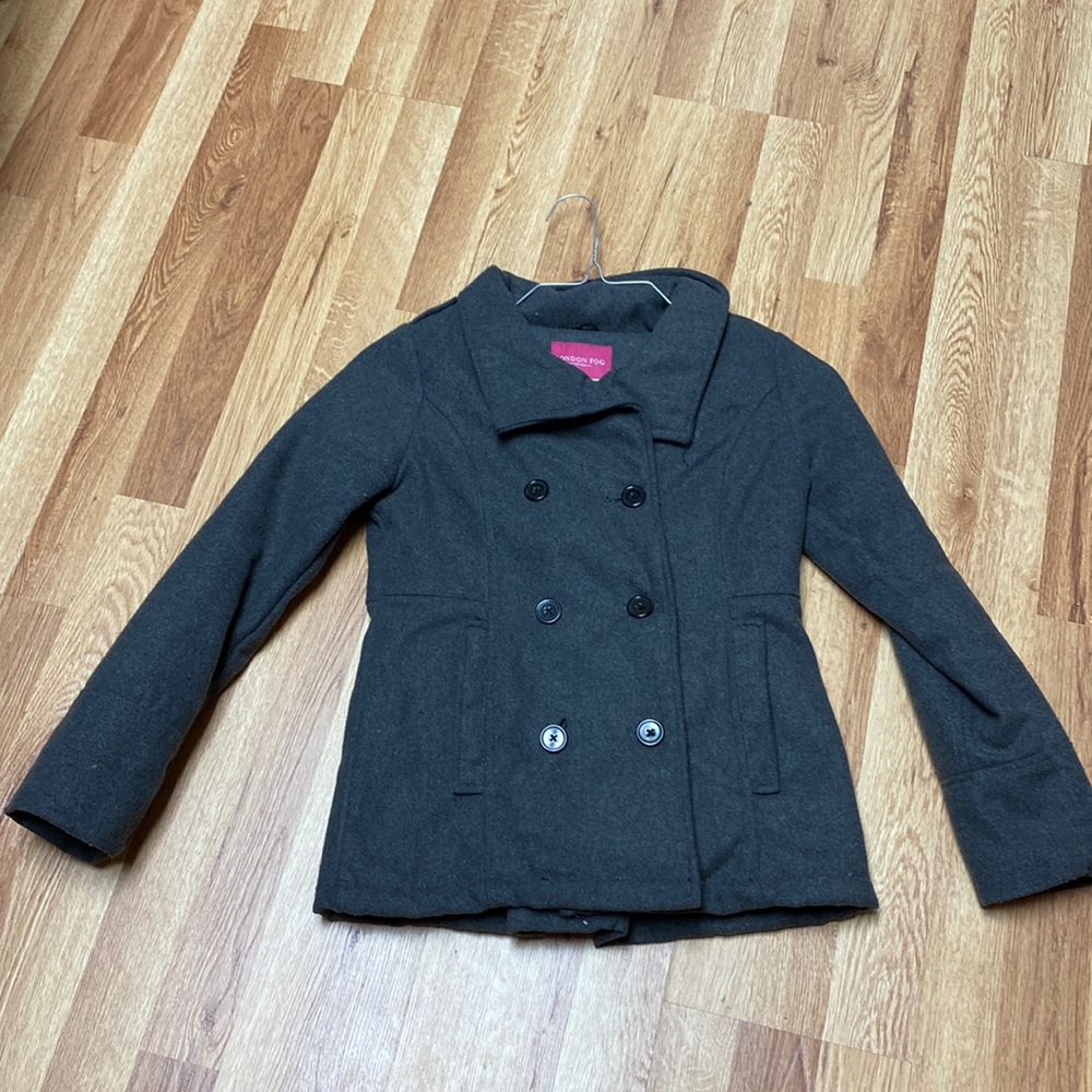 Girls grey peat coat